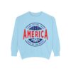 10077773803548331245_2048.jpeg USA Pride Garment-Dyed Sweatshirt - Cozy Unisex Patriotic Apparel