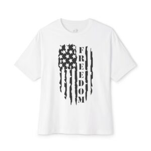 Freedom Graphic Oversized Tee - Unisex Boxy Patriotic Shirt