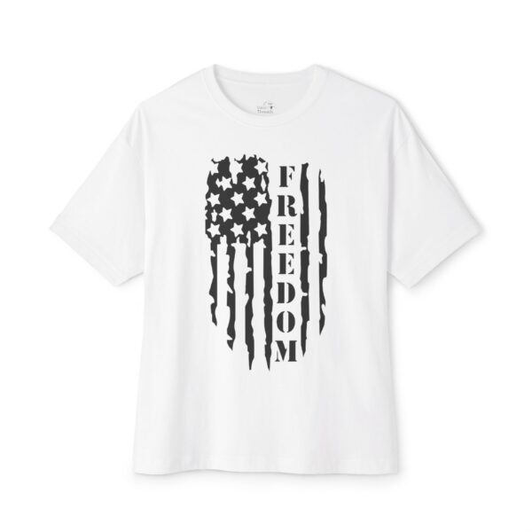 11833051194422166269_2048.jpeg Freedom Graphic Oversized Tee - Unisex Boxy Patriotic Shirt