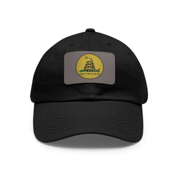 15843889445472689652_2048.jpeg Gadsden Flag Leather Patch Dad Hat - Men's Casual Cap for Outdoors