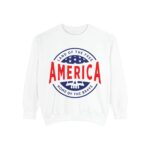 1935606875293432554_2048.jpeg USA Pride Garment-Dyed Sweatshirt - Cozy Unisex Patriotic Apparel
