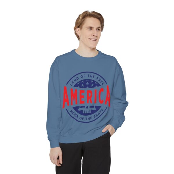 22652205369976867_2048.jpeg USA Pride Garment-Dyed Sweatshirt - Cozy Unisex Patriotic Apparel