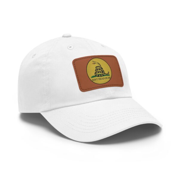 5150879582903122845_2048.jpeg Gadsden Flag Leather Patch Dad Hat - Men's Casual Cap for Outdoors
