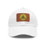 7705579613625869779_2048.jpeg Gadsden Flag Leather Patch Dad Hat - Men's Casual Cap for Outdoors